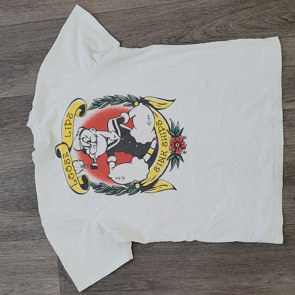 Popeye "Loose Lips Sink Ships" T-shirt size Large